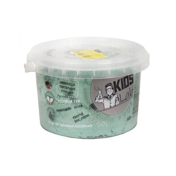 

Кинетических песок Kids Lab №5, 600 г (зелёный) 120455