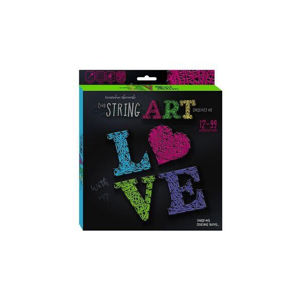 

Набор креативного творчества String Art: Love, STRA-01-03 (рус) STRA-01-01,02