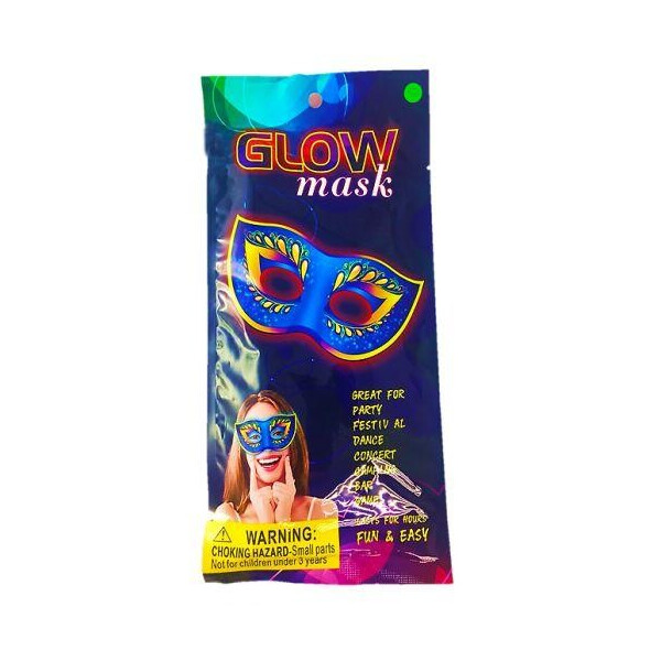 

[GlowMask1] Игрушка неоновая маска Маскарад №1 Glow Mask, 100 * 200 мм, м / у, 1/1 шт. ТМ