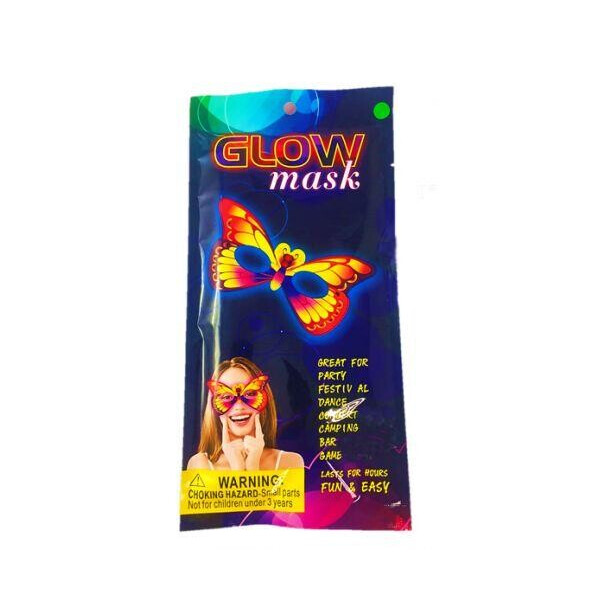 

[GlowMask4] Игрушка неоновая маска Бабочка Glow Mask, 100 * 200 мм, м / у, 1/1 шт. ТМ