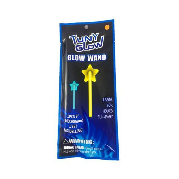 

[GlowStick80-200] Игрушка неоновая палочка Звезда Glow Wand, 80 * 200 мм, м / у, 1/1 шт. ТМ Tuny Glow