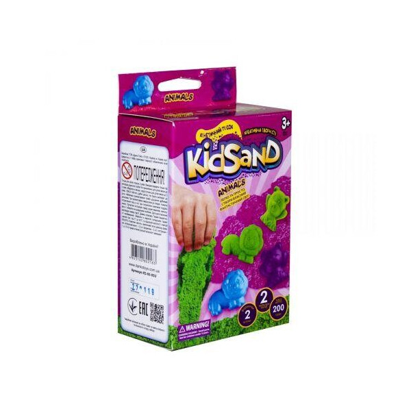 

Кинетических песок KidSand: Животные с формочками, 200 г, KS-05-05U (укр) KS-05-01U, 02U