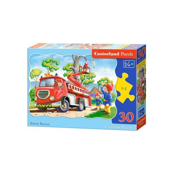 

Пазлы Пожарники спасают котёнка, 30 эл В-03174