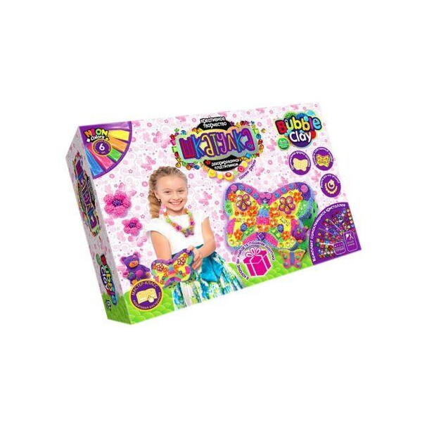 

Набор креативного творчества Шкатулка Bubble Clay: Бабочка (рус) SHBC-01-02