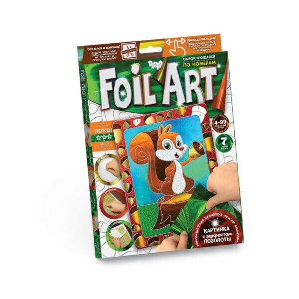 

Аппликация разноцветное фольгой FOIL ART, Белочка FAR-01-06