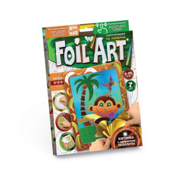 

Аппликация разноцветное фольгой FOIL ART, Обезъянка FAR-01-05