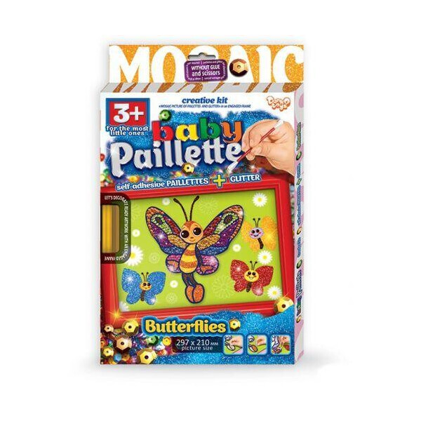 

Картина-мозаика из пайеток Baby Paillette: Бабочка PG-01-03