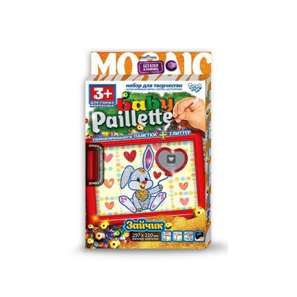 

Картина-мозаика из пайеток Baby Paillette: Зайчик PG-01-06