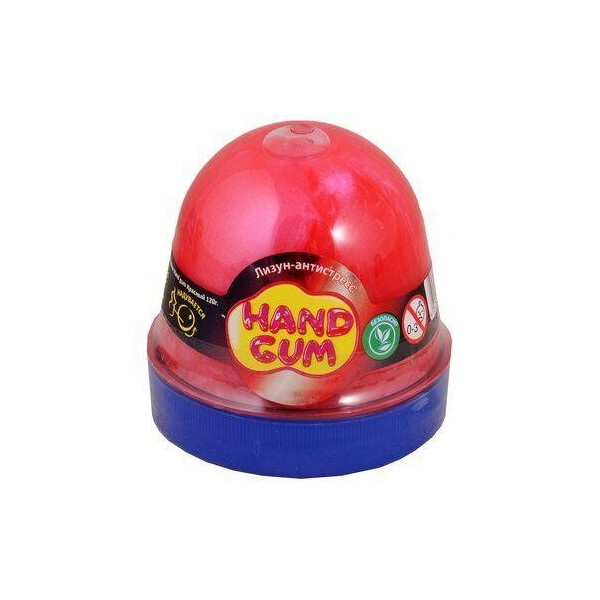 

Лизун-антистресс Hand gum 120 г красный 80105
