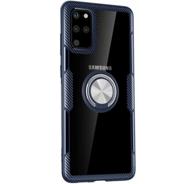 

TPU + PC чохол Deen CrystalRing for Magnet (opp) для Samsung Galaxy S20 Безбарвний/Темно-синій (141520)