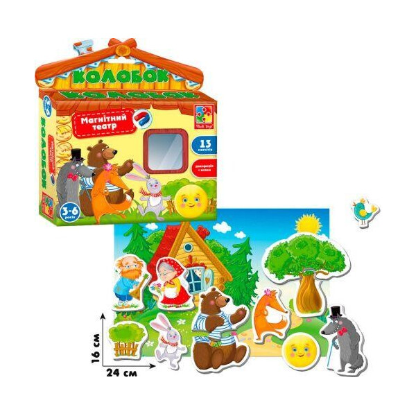 

Игра настольная Магнитный театр. Колобок (укр) VT3206-26