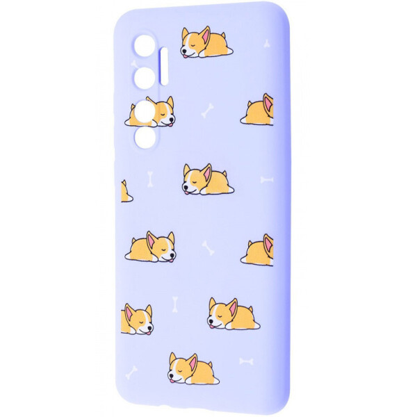 

TPU чохол WAVE Fancy для Xiaomi Mi Note 10 Lite Sleeping corgi/Light purple (147963)