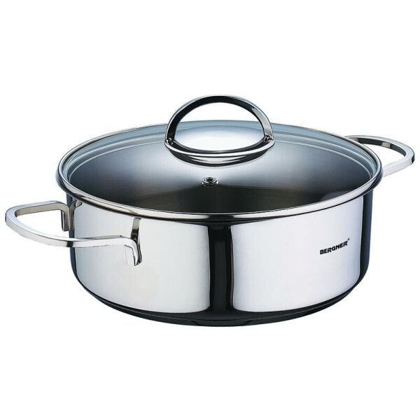 

Сотейник Classic Ø26х6.5см с двумя ручками и крышкой, 3.4л Bergner BG-9552