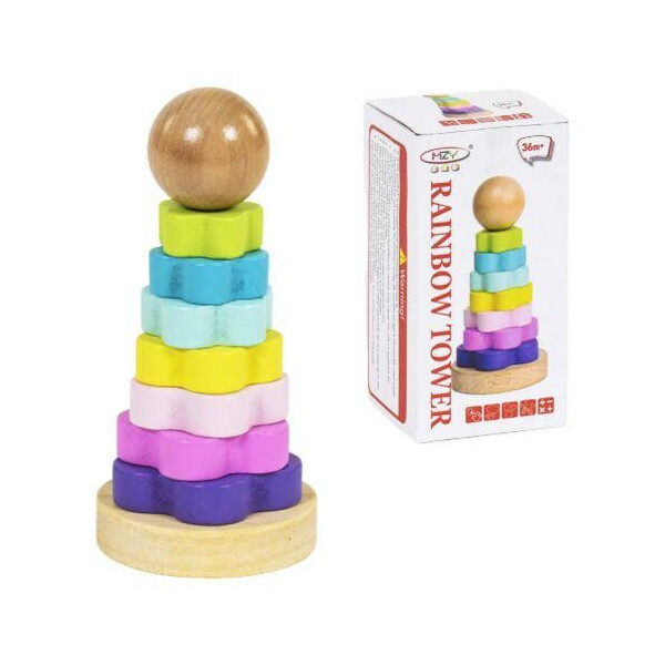 

Деревянная игра Пирамидка С 39395 (200) в коробке [Коробка] - 6900067393951 C39395