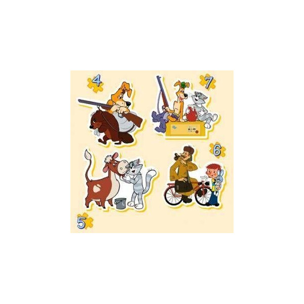 

Пазлы 4 в 1 Персонажи Простоквашино B-PU04084