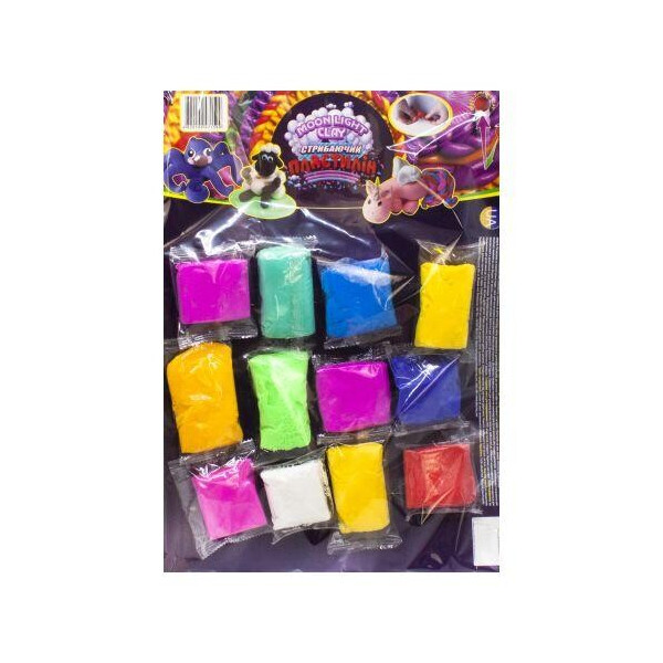 

Легкий магический пластилин Moon Light Clay (12 цветов по 15 г) 70016