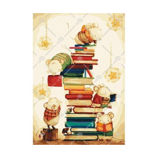 

Картина по номерам Маленькие читатели КНО4111