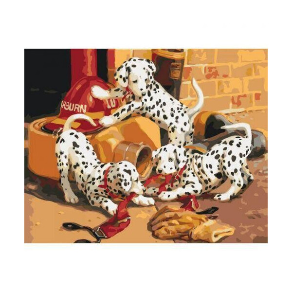 

Картина по номерам Озорные далматинцы 2 КНО4053