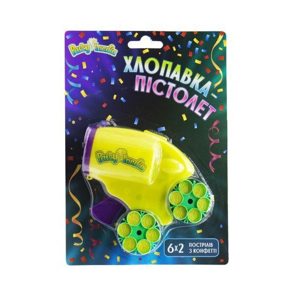 

Пистолет-хлопушка с двумя картриджами PL0108