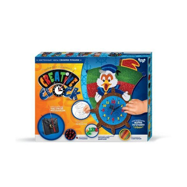 

Набор для творчества, глиттер, Creative clock, Сова СС-01-04