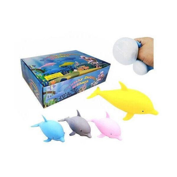 

Игрушка антистресс резиновая Дельфин, 18 см к / в 1 / 12шт, ТМ IAdolphin18