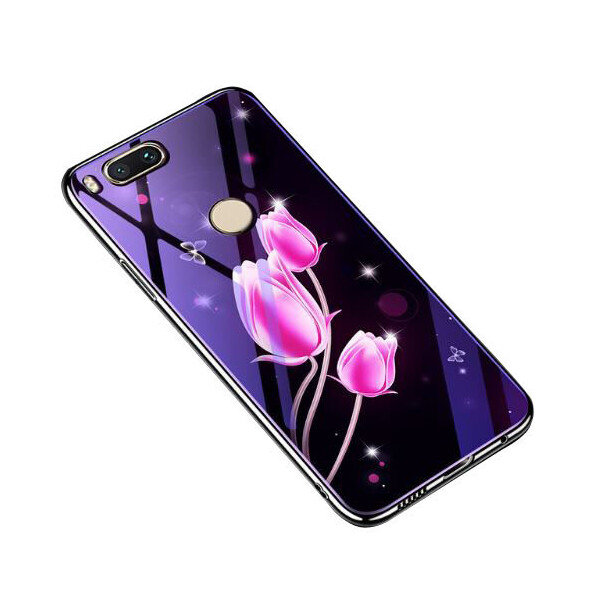 

TPU + Glass чохол Fantasy з глянцевими торцями для Xiaomi Mi 8 Youth (Mi 8X) Тюльпани (91349)