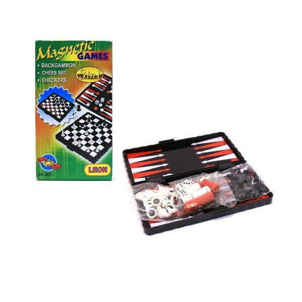 

Игра 3 в 1 (магнитные: шахматы, шашки, нарды) IGR1