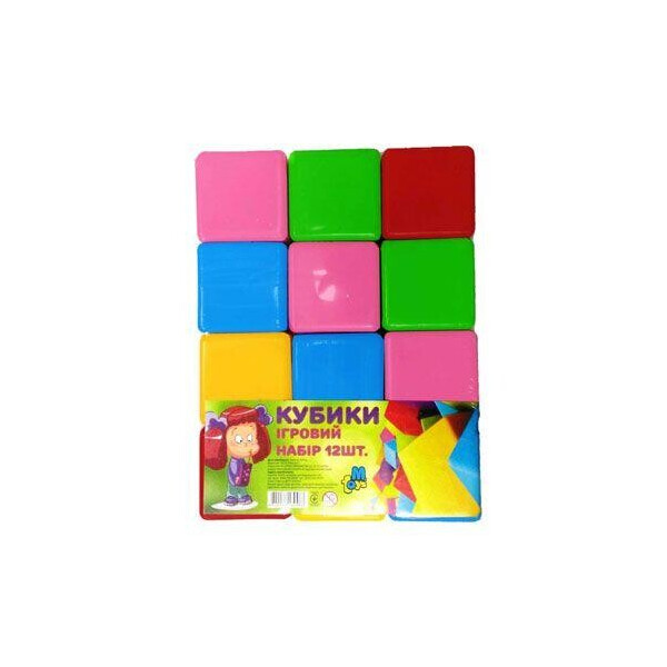 

Кубики цветные, 12 штук 14067