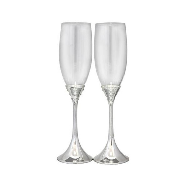 

Набор 2 фужера Wedding Grace для шампанского 220мл, стекло + металл S&T ST-7047-17