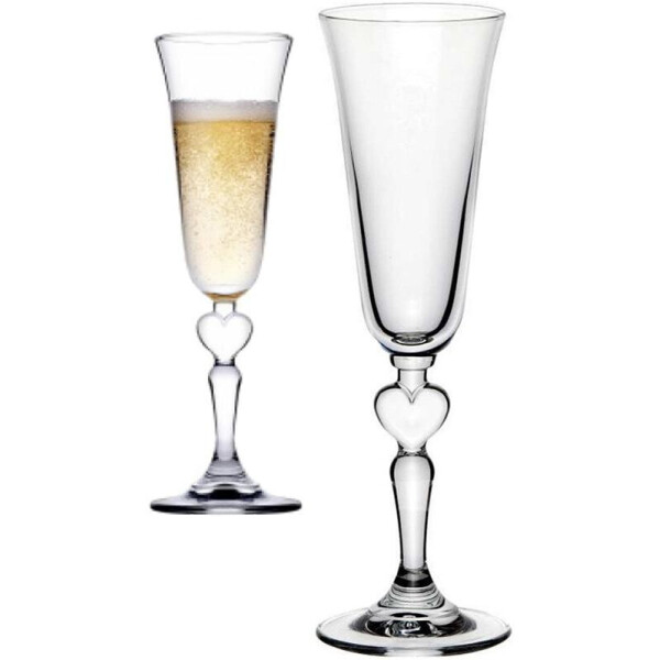 

Набор 2 фужера для шампанского Wedding Vintage Heart 140мл, свадебная пара Pasabahce PB-440261