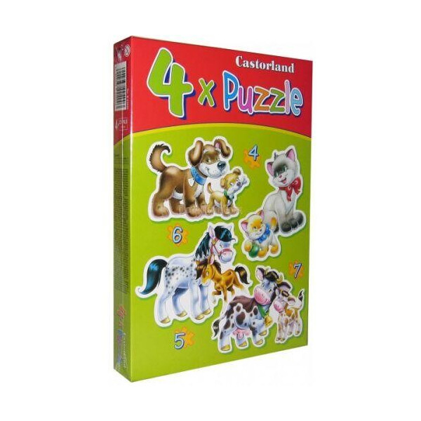 

Пазлы "Домашние животные 4 в 1" В-04096