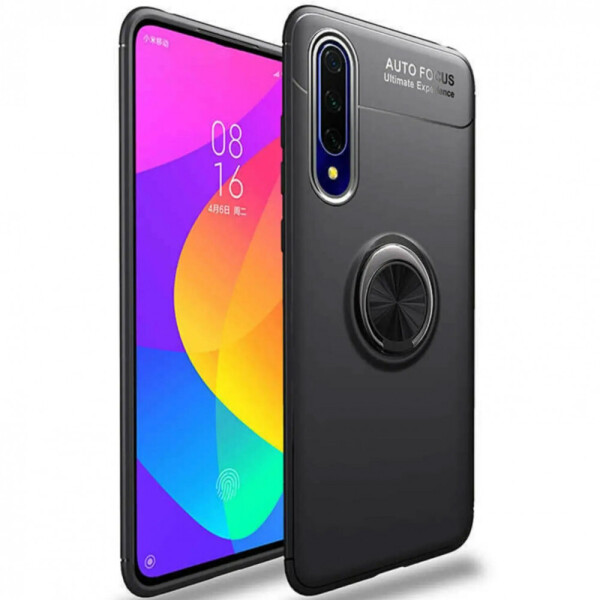 

TPU чехол Deen ColorRing под магнитный держатель (opp) для Huawei P Smart Pro / Honor 9X (China) Черный / Черный (137753)