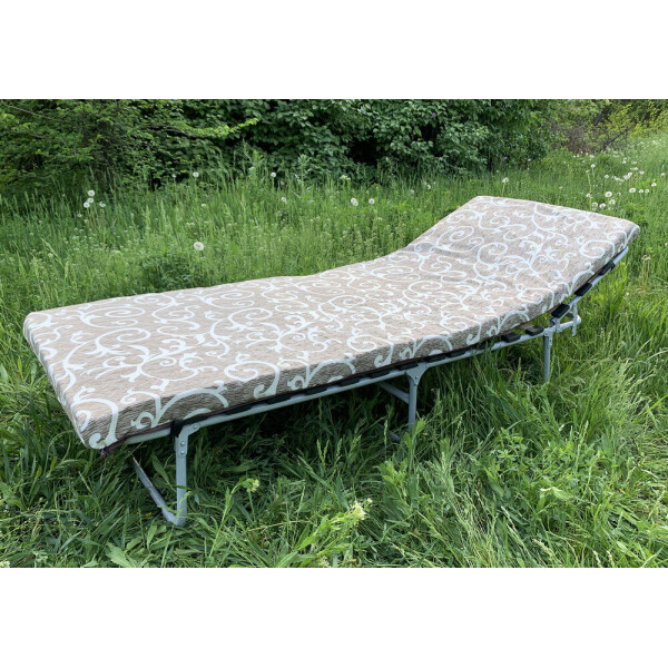 Раскладушка - кровать складная Mavens L-1 ортопедическая с матрасом и подголовником на ламелях (05-0008)