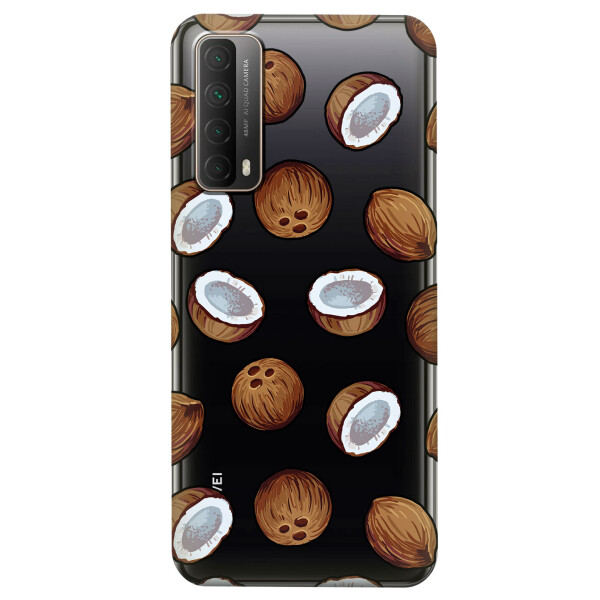 

Huawei P Smart 2021 чехол из прозрачного силикона с рисунком - Кокосы (KS7414)