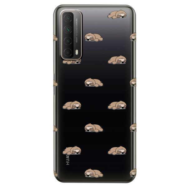 

Huawei P Smart 2021 чехол из прозрачного силикона с рисунком - Спящие ленивцы (KS7466)