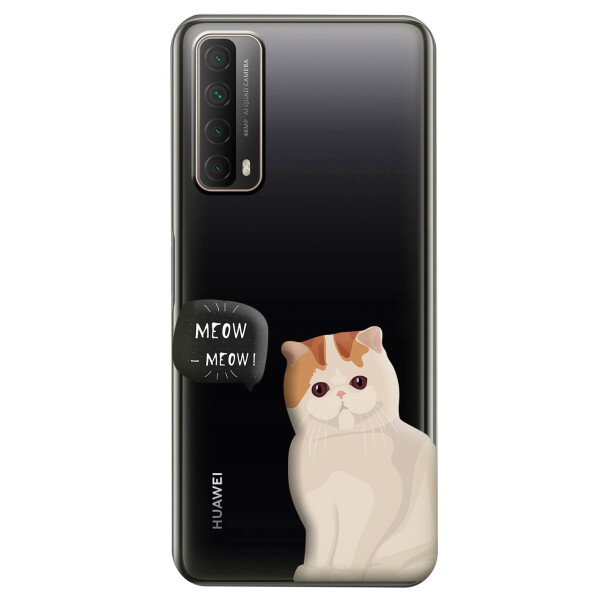 

Huawei P Smart 2021 чехол из прозрачного силикона с рисунком - Котенок (KS7442)