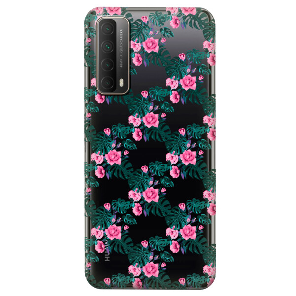 

Huawei P Smart 2021 чехол из прозрачного силикона с рисунком - Цветочная лиана (KS7443)