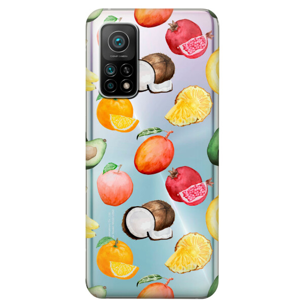 

Xiaomi Redmi K30S чехол из прозрачного силикона с рисунком - Фрукты (KS7731)