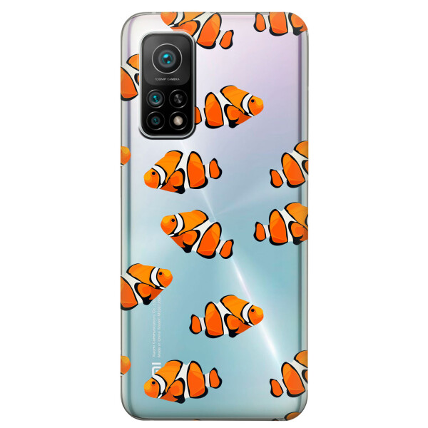 

Xiaomi Redmi K30S чехол из прозрачного силикона с рисунком - Рыбки (KS7741)