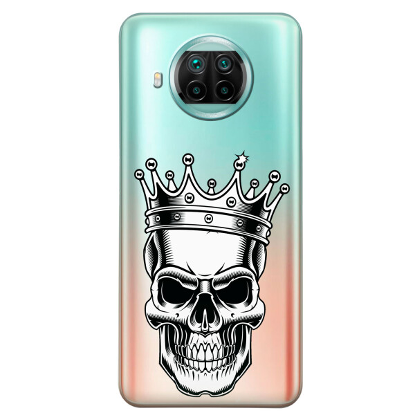 

Xiaomi Mi 10T Lite чехол из прозрачного силикона с рисунком - Царский череп (KS7540)
