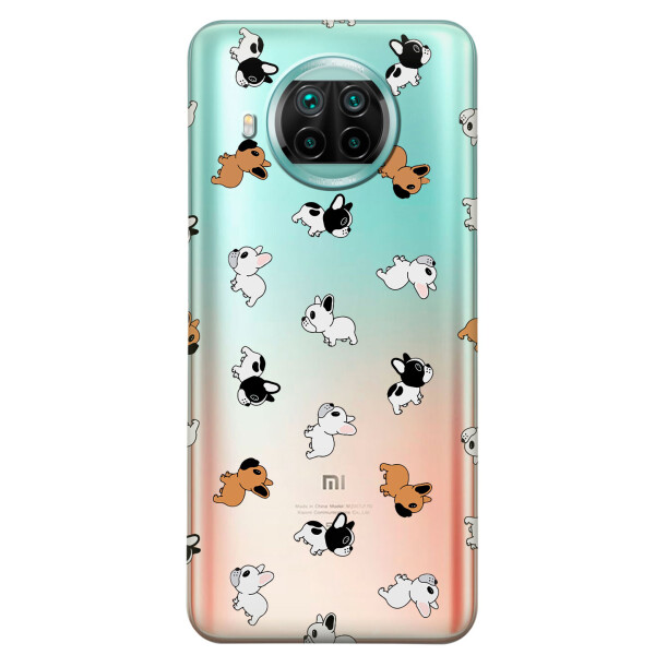

Xiaomi Mi 10T Lite чехол из прозрачного силикона с рисунком - Французские бульдоги (KS7539)