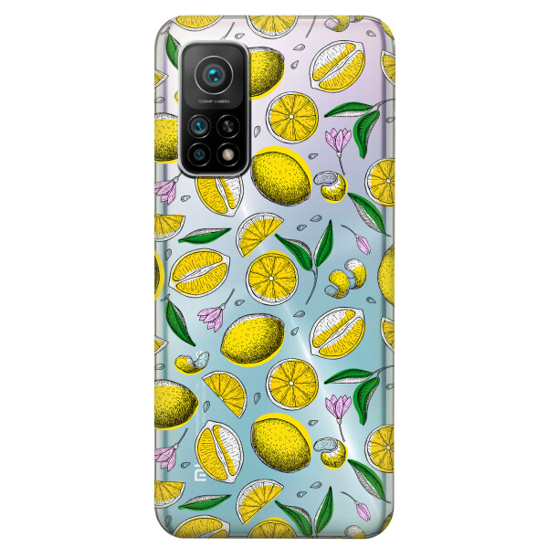 

Xiaomi Redmi K30S чехол из прозрачного силикона с рисунком - Лимоны (KS7724)