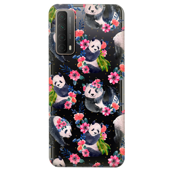 

Huawei P Smart 2021 чехол из прозрачного силикона с рисунком - Пандочки (KS7473)