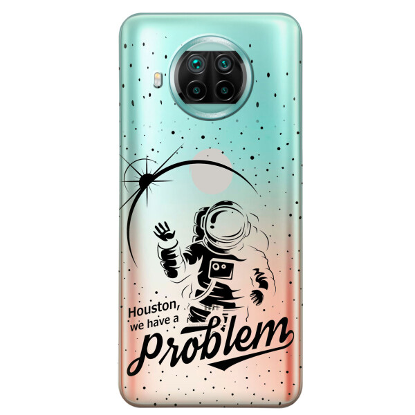 

Xiaomi Mi 10T Lite чехол из прозрачного силикона с рисунком - Космонавт с проблемой (KS7531)