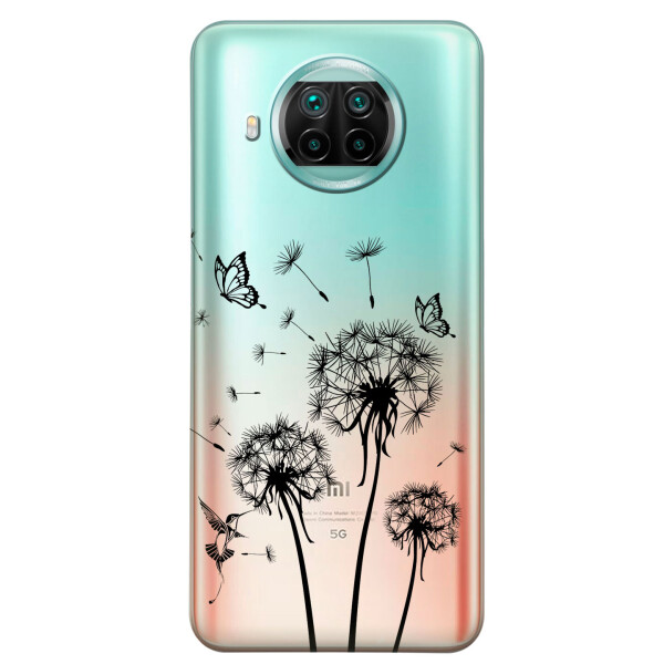 

Xiaomi Mi 10T Lite чехол из прозрачного силикона с рисунком - Одуванчики (KS7546)