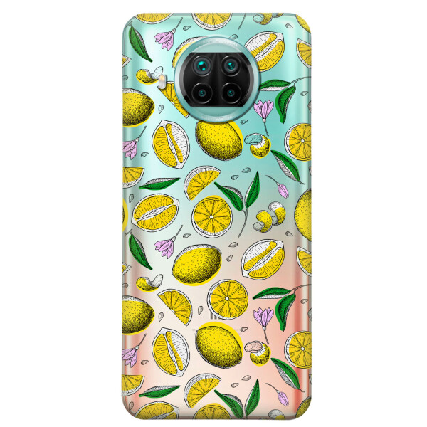 

Xiaomi Mi 10T Lite чехол из прозрачного силикона с рисунком - Лимоны (KS7499)