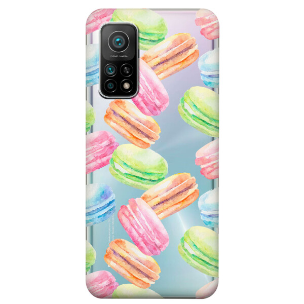 

Xiaomi Mi 10T чехол из прозрачного силикона с рисунком - Французские печенья (KS7582)