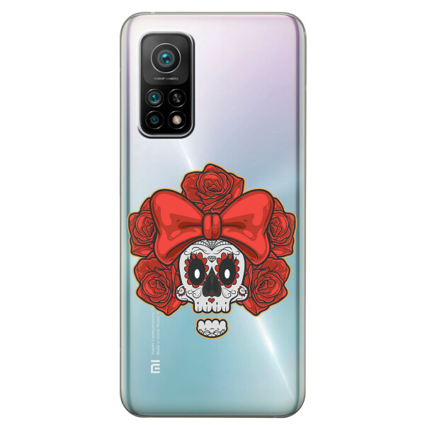 

Xiaomi Mi 10T чехол из прозрачного силикона с рисунком - Готический череп (KS7604)