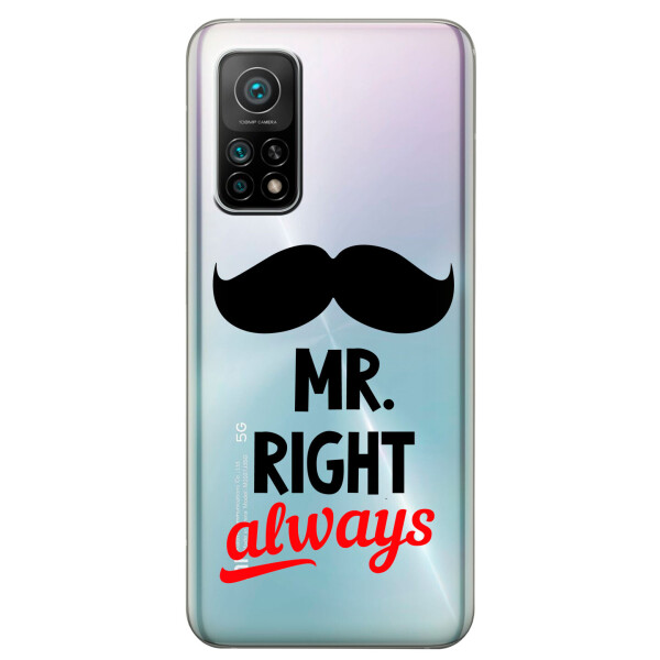 

Xiaomi Mi 10T Pro чехол из прозрачного силикона с рисунком - Mr Right (KS7695)