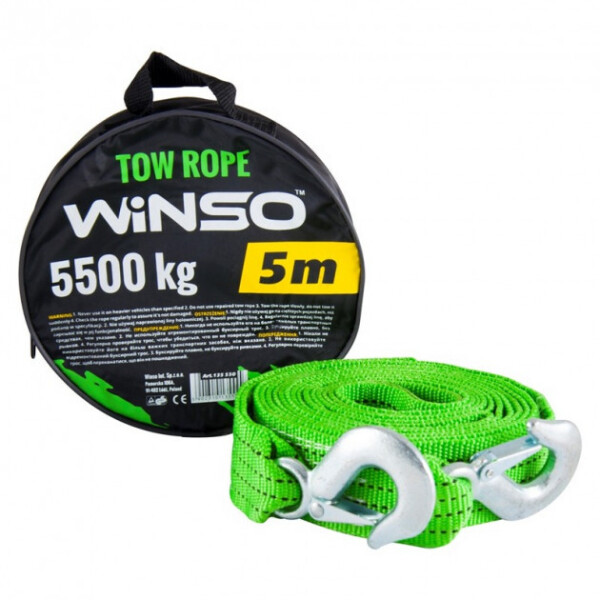 

Трос буксировочный Winso 5.5т 5м 135550 в чехле